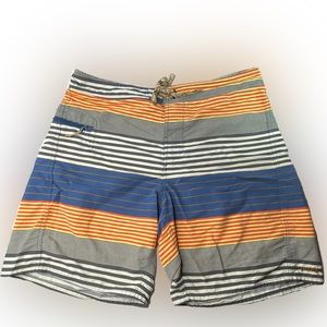 Patagonia Board Shorts Men's 36 Stripes Nylon Surf